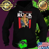 The Rock The Rock Says American actor professional wrestler businessman Hoodie