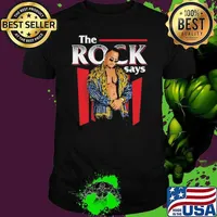 The Rock The Rock Says American actor professional wrestler businessman T-Shirt