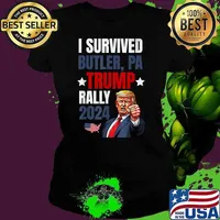 Trump 2024 I Survived Trump Rally Butler PA Shooting Ear T-Shirt