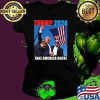 Trump Rally Take America Back American Flag 2024 T-Shirt