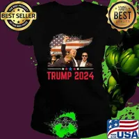 Trump Trending Political Pennsylvania Trump 2024 USa Flag T-Shirt