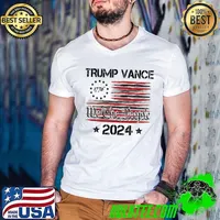 Trump Vance We The People 2024 American Flag Stars 1776 T-Shirt