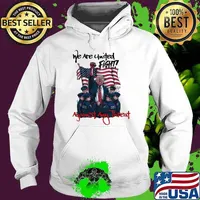 We Are United Fight Against Any Threat Donald Trump Usa Flag 2024 Hoodie