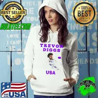 Cartoon Portrait Football Trevon Diggs Usa Hoodie