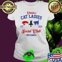 Childless Cat Ladies Social Club Vote Kamala Harris 2024 Election T-Shirt