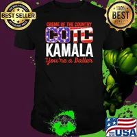 Creme of the country cotc kamala you're a baller usa flag T-Shirt