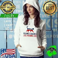 Democat Felines Against Felons Kamala Harris 2024 Hoodie