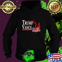 Funny Trump Vance 2024 President Trump Supporter Re-Election Usa Flag Hoodie