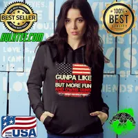Gunpa like a normal grandpa but more fun and owns guns us flag T-Shirt