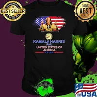Kamala Harris 2024 For USA United States Of America Usa Flag T-Shirt