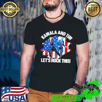 Kamala Harris And Tim Walz Let’s Rock This Vote Woman Shirt
