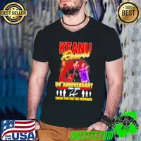 Keanu Reeves 59Th Anniversary 1964 2025 Thank You For The Memories Signature Guys V Neck