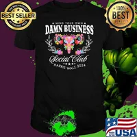 Mind Your Own Damn Business Social Club Tim Walz Uterus Flower Unisex