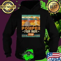 Pompeii Fun Run Retro Geography Volcanologist Volcanology Hoodie