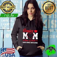 Senior Mom Class Of 2024 Not Crying You're Crying Heart Graduation 2025 Back To School Hoodie