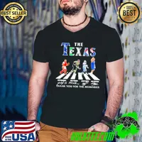 The Texas Sports Teams Players Abbey Road Thank You For The Memories Signatures Shirt