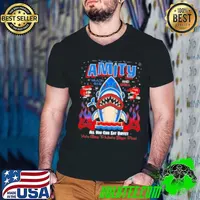 Celebrate 4Th July At The Amity Beach Bar And Grill Fireworks At The Luau Amity Island Iced Tea Shirt