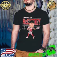 Christian Mccaffrey San Francisco Cartoon American professional football running back Guys V Neck