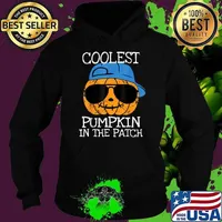 Coolest Pumpkin In The Patch Halloween Sunglasses Black Hoodie
