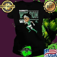 Garrett Wilson American professional football wide receiver New York J Cartoon Ladies tee