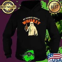 Ghost Whiskey My Favorite Spirit Is Whiskey Ghost Halloween Hoodie