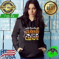 I Will Trade Students For Candy Candy Corn Teacher Hoodie