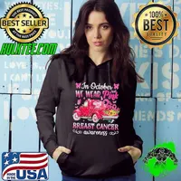 In October We Wear Pink Ribbon Leopard Truck Breast Cancer Hoodie