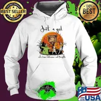 Just A Girl Who Love Halloween And Army Black Knights Football Hoodie