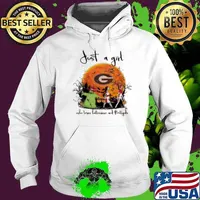 Just A Girl Who Love Halloween And Georgia Bulldogs Football Hoodie