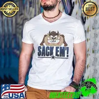 Looney Tunes Taz Tasmania Sack Em' X Dallas Cowboys Shirt
