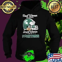 Michigan State Spartans x Snoopy Real Women Love Football Smart Women Helmet 2024 Hoodie