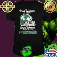 Michigan State Spartans x Snoopy Real Women Love Football Smart Women Helmet 2024 Shirt