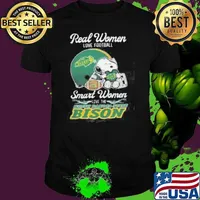 North Dakota State Bison x Snoopy Real Women Love Football Smart Women Helmet 2024 Shirt