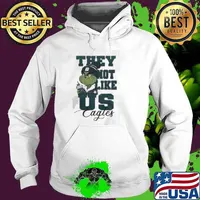 Philadelphia Eagles Grinch They Not Like Us Eagles White Version Hoodie