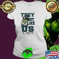Philadelphia Eagles Grinch They Not Like Us Eagles White Version Shirt