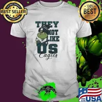Philadelphia Eagles Grinch They Not Like Us Eagles White Version Unisex