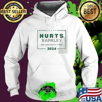 Philadelphia Eagles Hurts Barkley one tush push at a time 2024 Hoodie