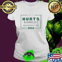 Philadelphia Eagles Hurts Barkley one tush push at a time 2024 shirt