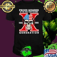 Proud Member Of The Fuck Your Feelings Gen X Horror Skull Unisex