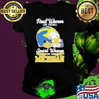 Real Women Love Football Smart Women Love The Michigan Wolverines X Snoopy Ladies tee