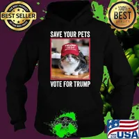 Save Your Pets Vote for Trump US Election Quote Vote Hat Red Cat Hoodie