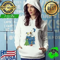 Snoopy And Woodstock Gift Detroit Lions Football Merry Christmas 2024 Hoodie