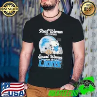 Snoopy real women love football smart women love the Detroit Lions Guys V Neck