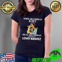 Some Grandmas Knit Real Grandmas Listen To Lenny Kravitz Legend Ladies Tee