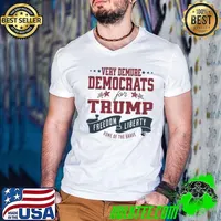 Very Demure Democrats Trump Freedom Liberty Home Of The Brave Guys V Neck