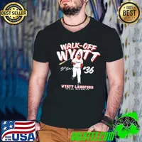 Walk Off Wyatt Wyatt Langford Exas Rangers Signature Guys V Neck