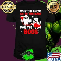 Why Ghost Go To Bar For Boos Retro Wine Lover Halloween Unisex