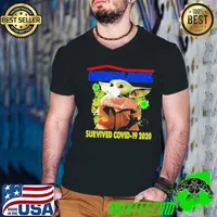 Baby Yoda face mask American Family Insurance Survived Covid 19 2020 shirt