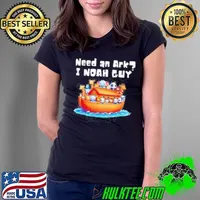 Cartoon Animal Need An Ark I Noah Guy Christian Funny Gifts Cartoon Ladies Tee