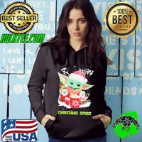 Christmas Spirit Yoda Baby Wear Pajama Santa Xmas Hoodie